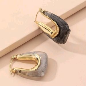 glass  hoop earrings